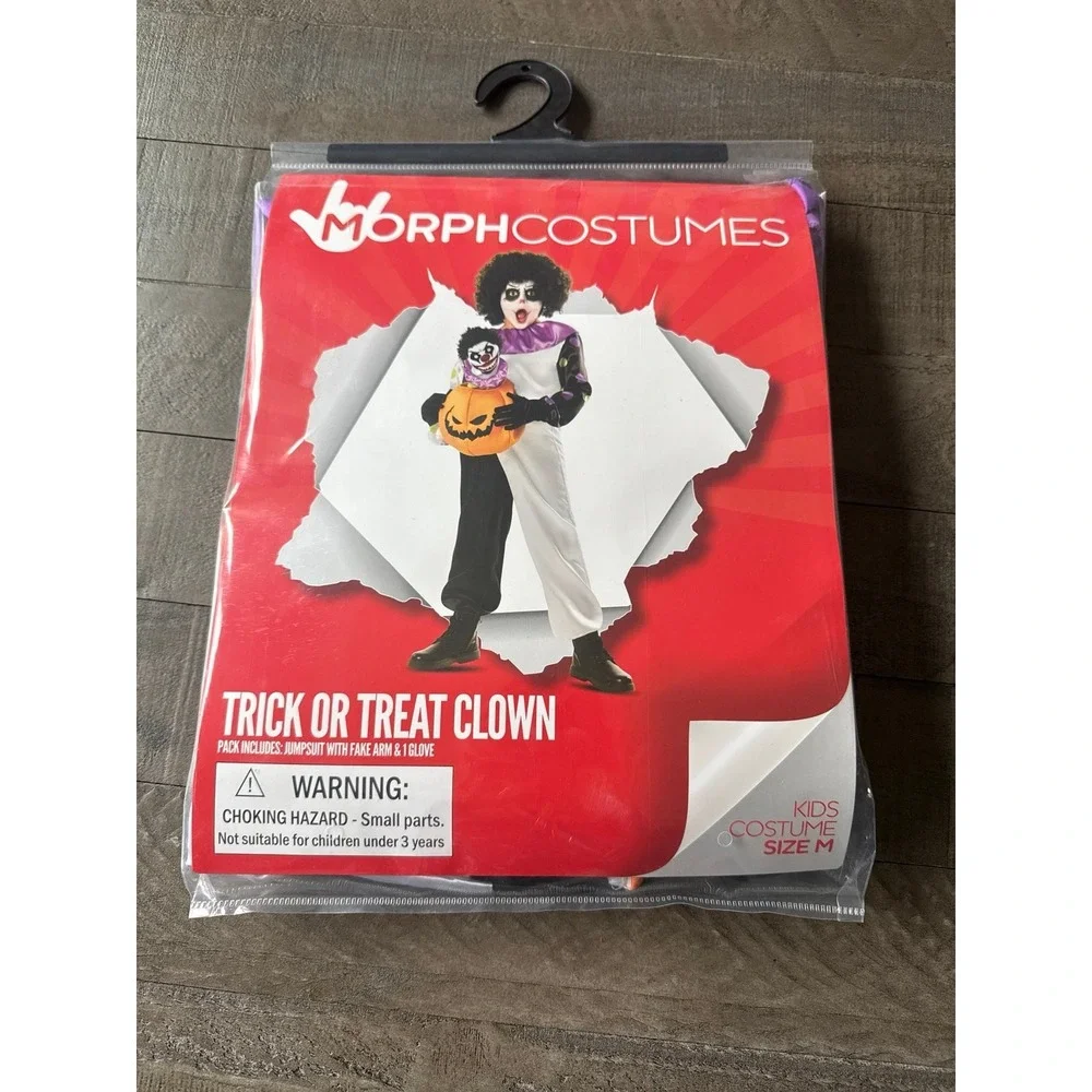 NWT Morphcostume‎ Trick or Treat Clown Kids Costume Size Medium
